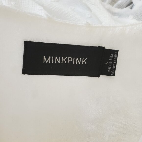 MINKPINK x Revolve Julette Smocked Swiss Dot Dress - Picture 6 of 8